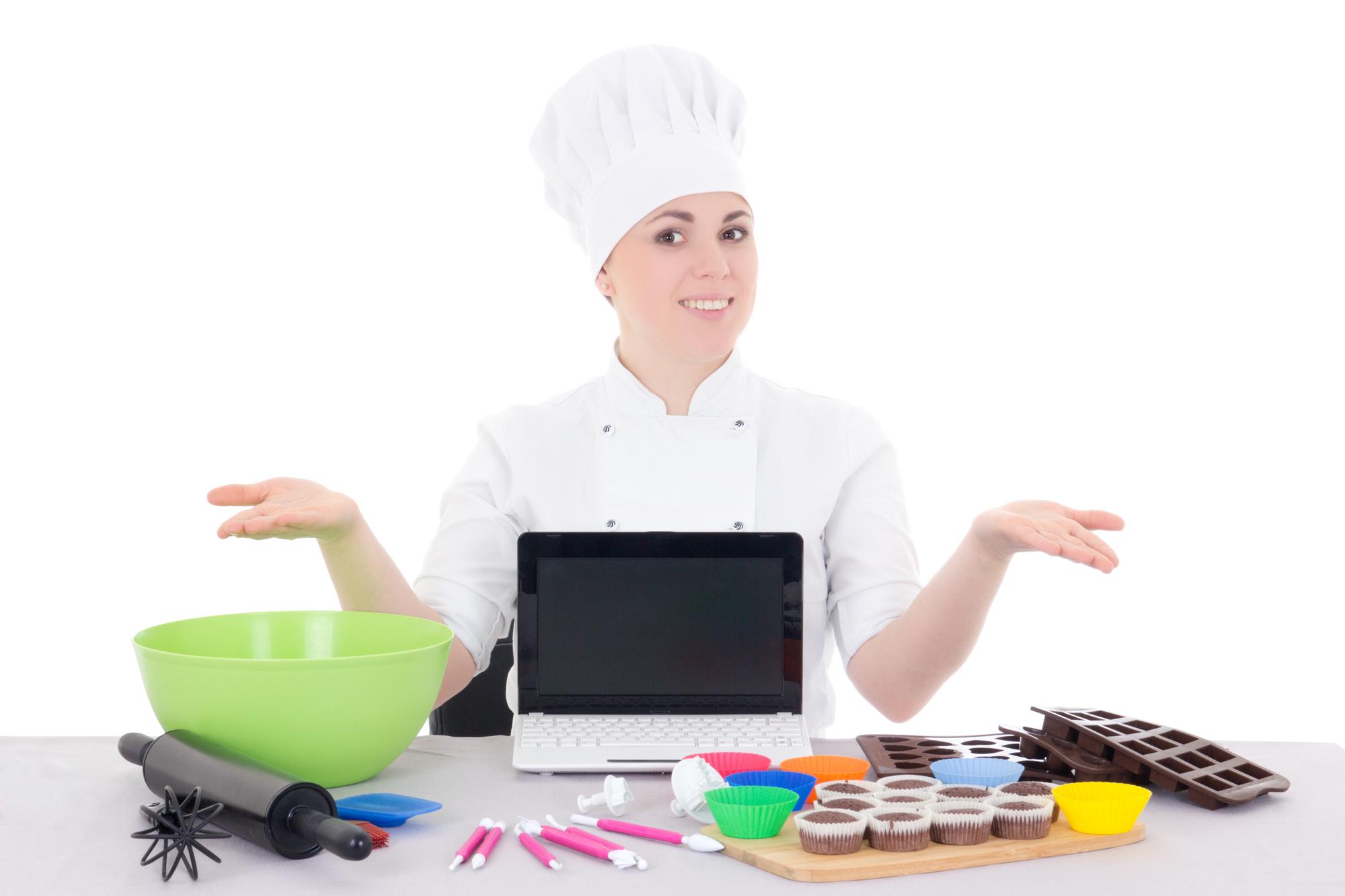 Chef demonstrating cooking technique in a bright kitchen